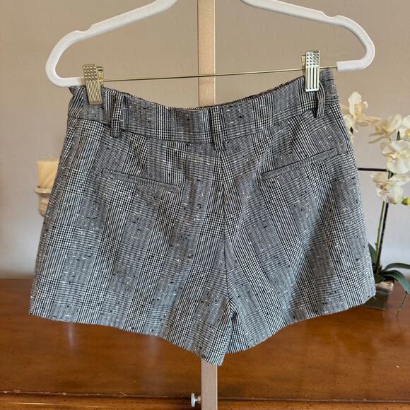 Generation Love Plaid Tweed Shorts Size 2 Black White Checkered High Rise NWOT - Picture 3 of 4
